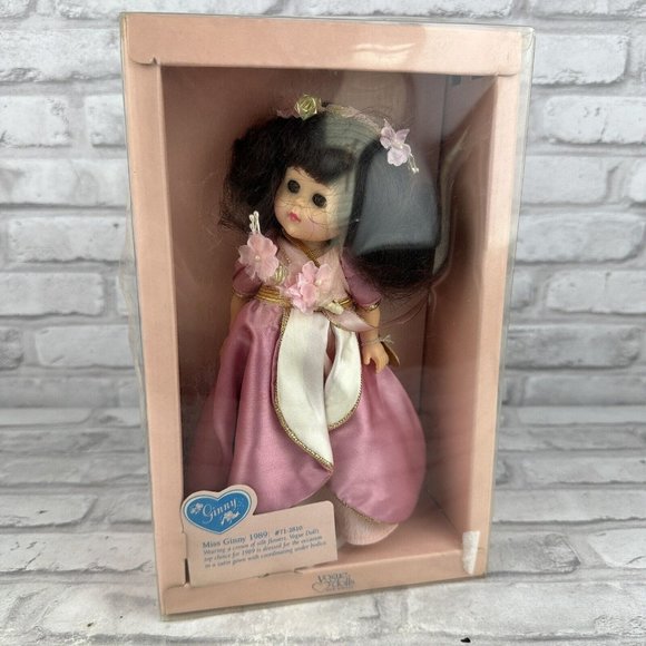 Vogue Miss Ginny 1989 Doll #71-2810 Pink Dress Brunette Flower Crown In Box - Picture 1 of 8